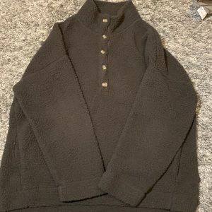 aerie sherpa teddy bear sweater